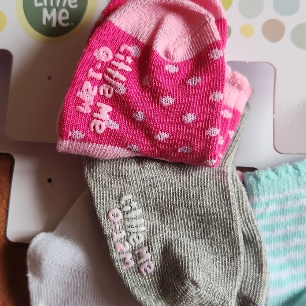 Modern Baby Bandana Bibs and Little me Socks